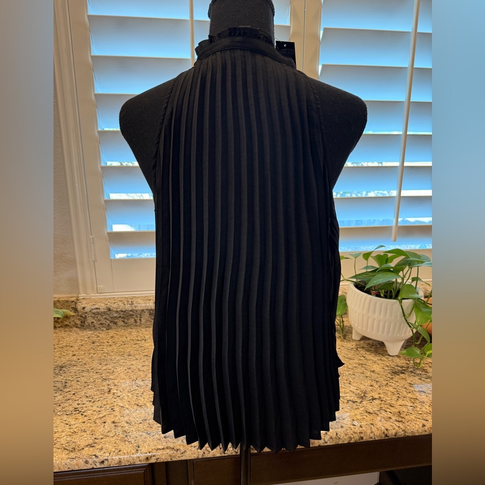 NWT Express Black Pleated Sleeveless Top – Size Smal - Picture 3 of 4